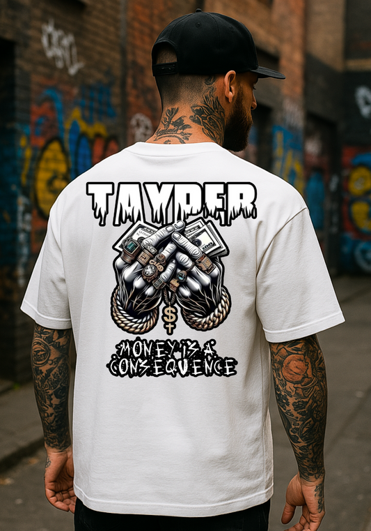 Camisa Tayper - Dinheiro é Consequência - Branca