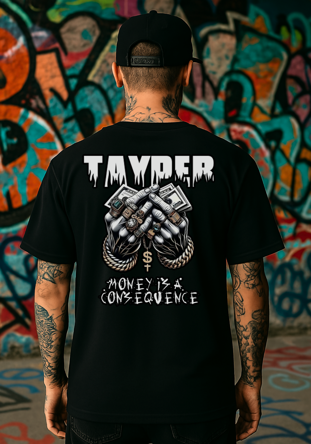 Camisa Tayper - Dinheiro é Consequência - Preta