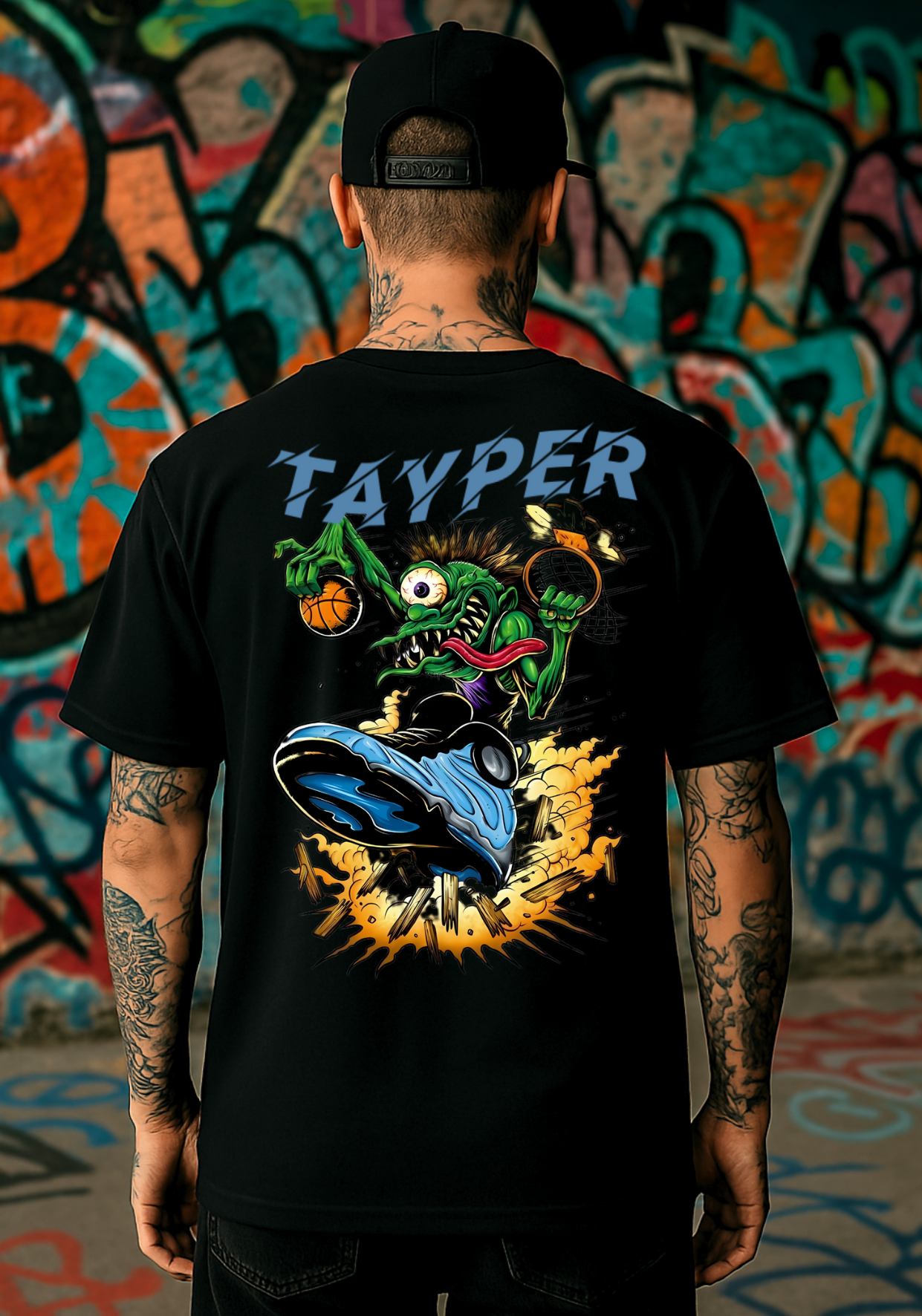 Camisa Tayper - Psychedelic - Preta