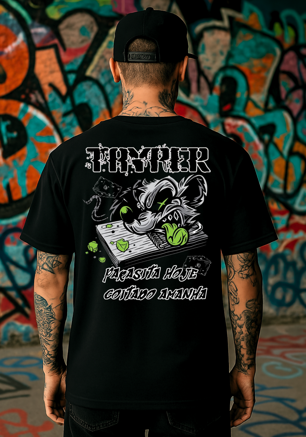 Camisa Tayper - Parasita Hoje - Preta