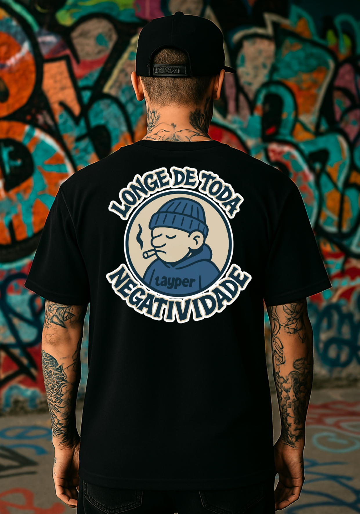 Camisa Tayper - Longe de Toda Negatividade - Preta
