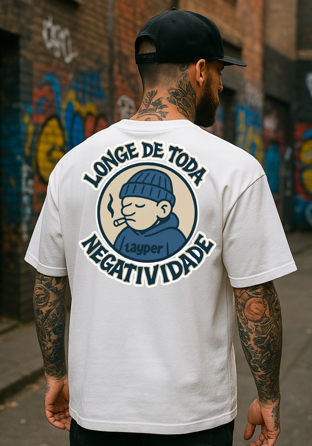 Camisa Tayper - Longe de Toda Negatividade - Branca